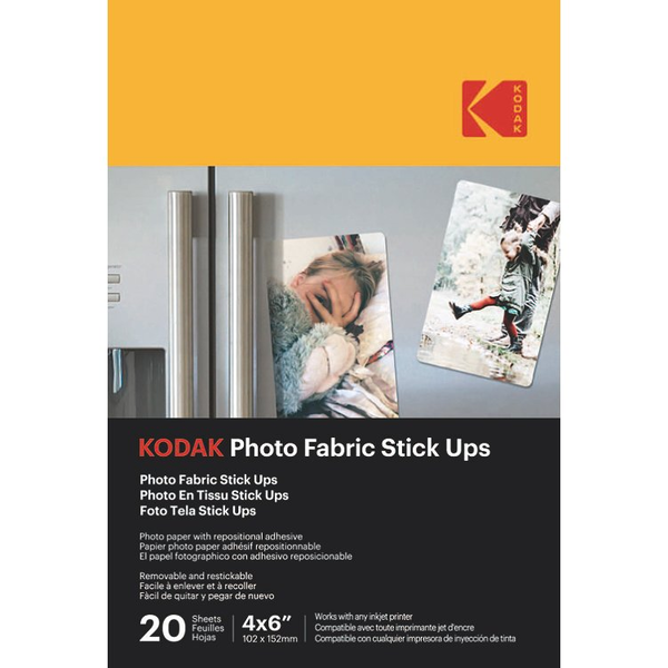 Kodak 10x15 Photo Fabric Stick Ups Felragasztható / Visszaszedhető Nyomtatópapír (20 db/csomag)
