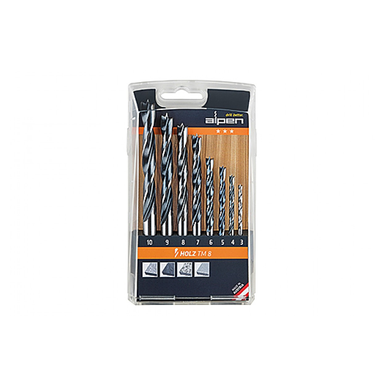 Alpen 600092100 TM 8 Fúrószár készlet (8db / csomag) (600092100)