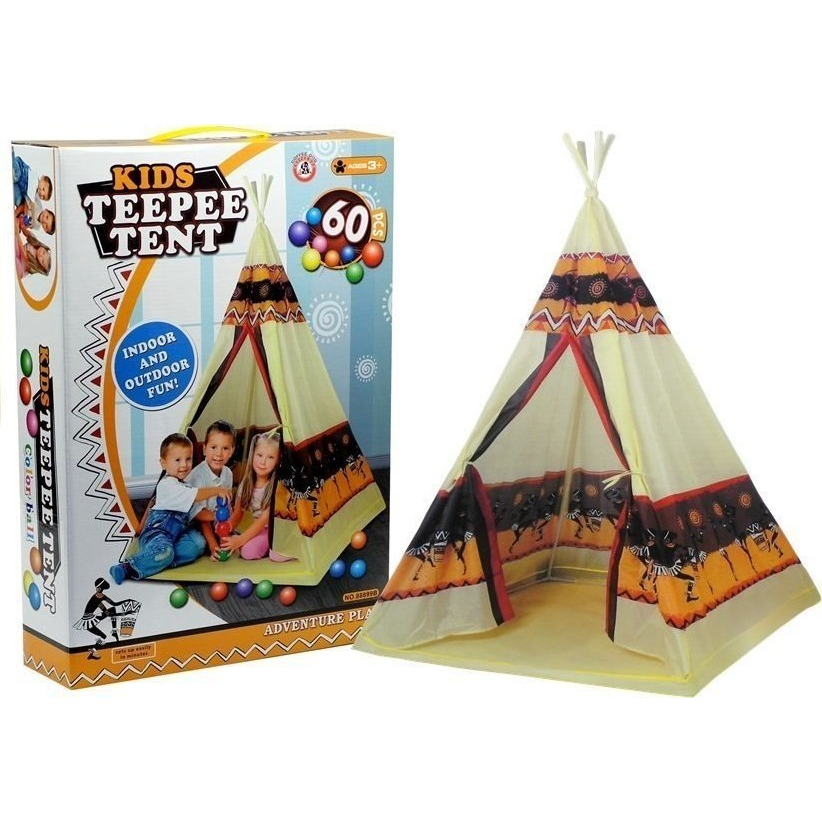Sátor Tipi Indiai Játszóház + 60 Labda 155 cm (2576)