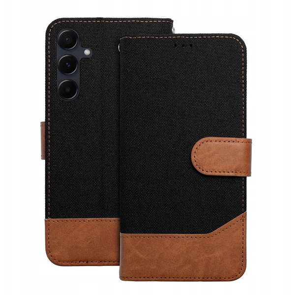 ZONE Jeans Book oldalra nyitható tok Samsung Galaxy S24 FE fekete