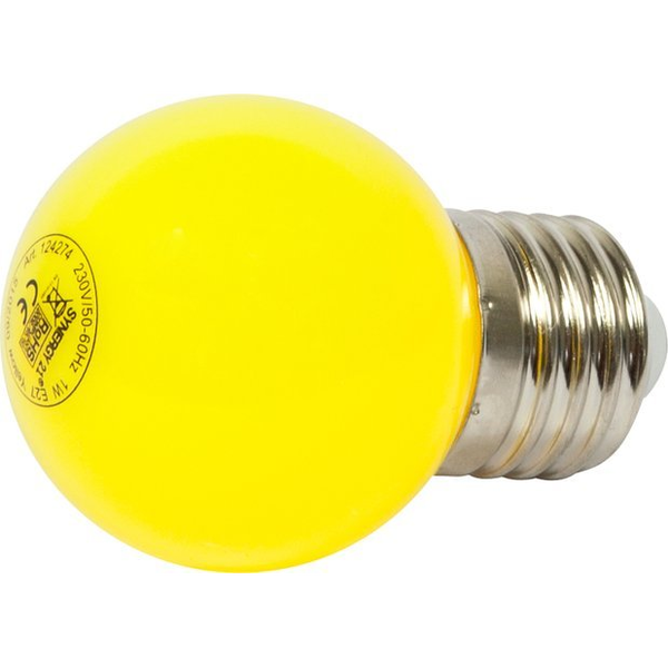 Synergy 21 LED Retrofit E27 Tropfenlampe G45 gelb 1 Watt für Lichterkette
