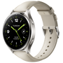 Смарт часовник Xiaomi Watch 2, Titan Gray Case, White Leather Strap
