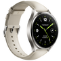 Смарт часовник Xiaomi Watch 2, Titan Gray Case, White Leather Strap