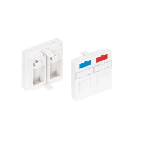 Nikomax Mosaic betét 45x45mm, 2 portos (NMC-PM2P-PF-WT)