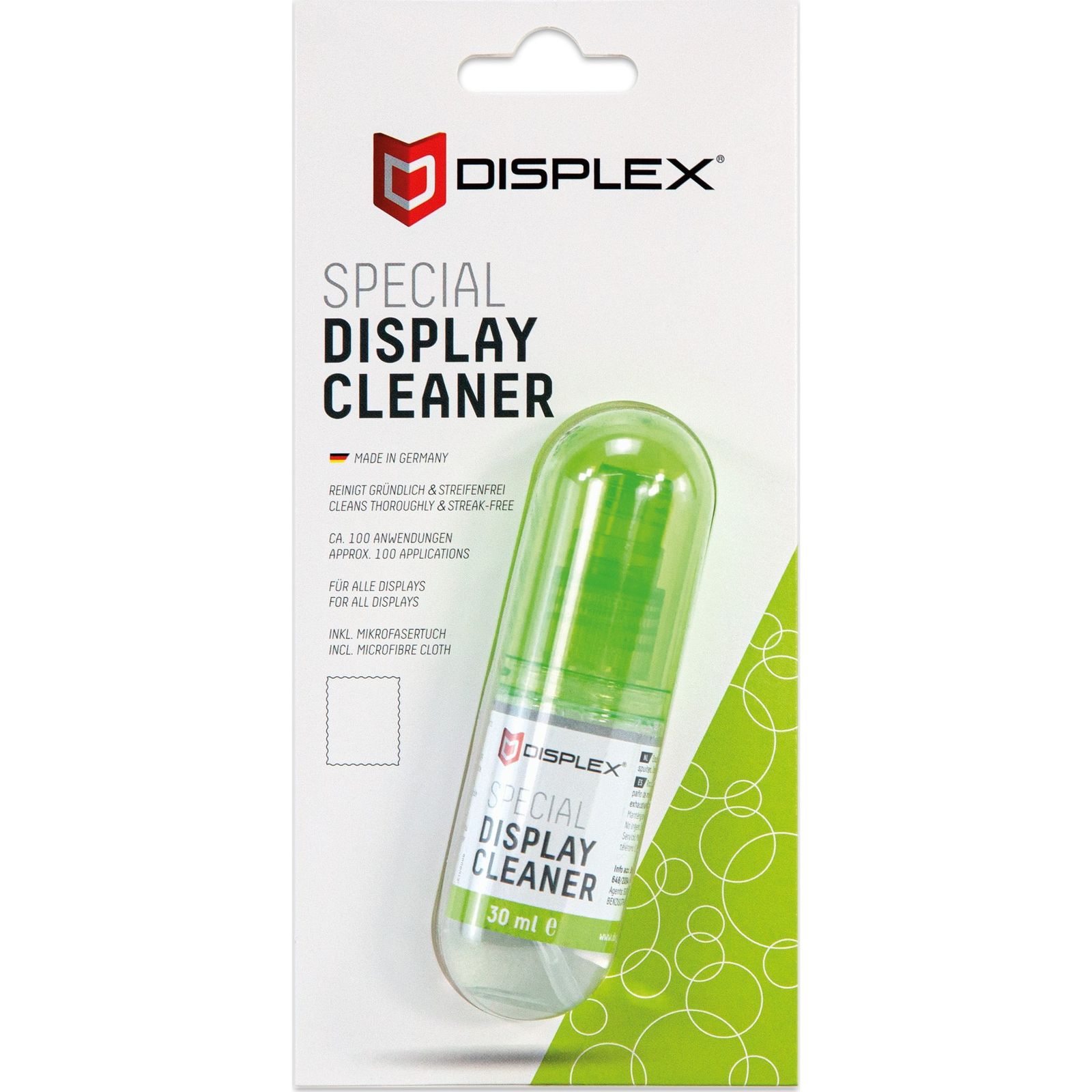 Displex 00190 kelléktisztító készlet LCD/TFT/plazma, Mobiltelefon / okostelefon, Tábla PC Berendezéstisztító spray 30 ml (00190)