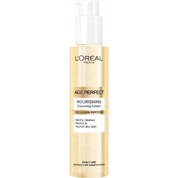 Почистващ гел L'Oreal Paris Age Perfect, Съдържа колаген, нежно почиства и хидратира кожата, 150 мл