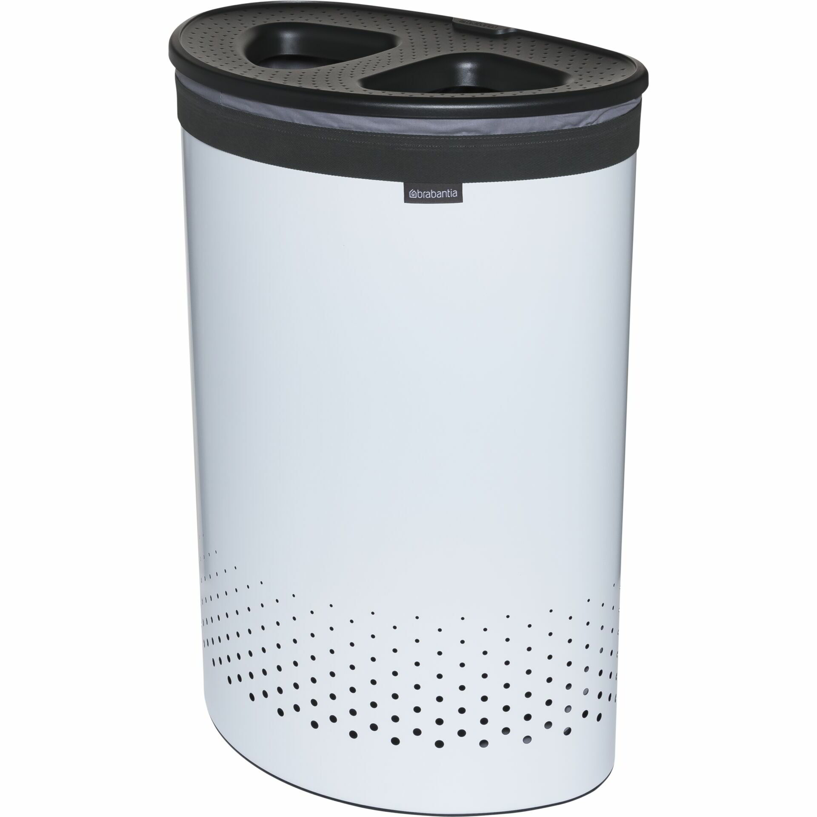 Brabantia 304903 hagyományos szennyeskosár 55L - sötétszürke fehér (304903)