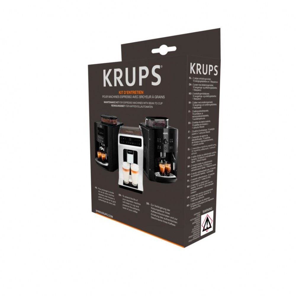 Krups karbantartási készlet a beépített kávédarálóval ellátott XS530010 Eszpresszó kávéfőzőhöz (XS530010) (XS530010)