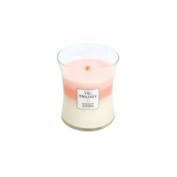 WoodWick Trilogy Island Getaway közepes gyertya (32047)