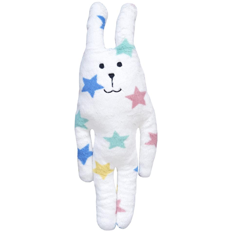 SCANquilt FRIEND CRAFTHOLIC Rab plüss - S, fehér színes csillagokkal (34850)