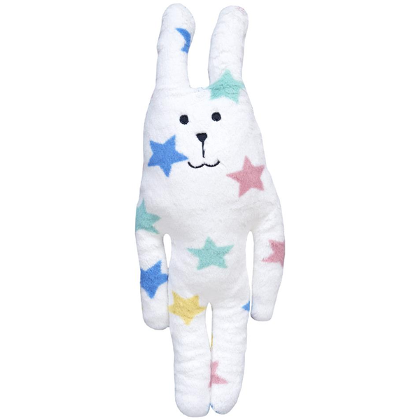 SCANquilt FRIEND CRAFTHOLIC Rab plüss - S, fehér színes csillagokkal