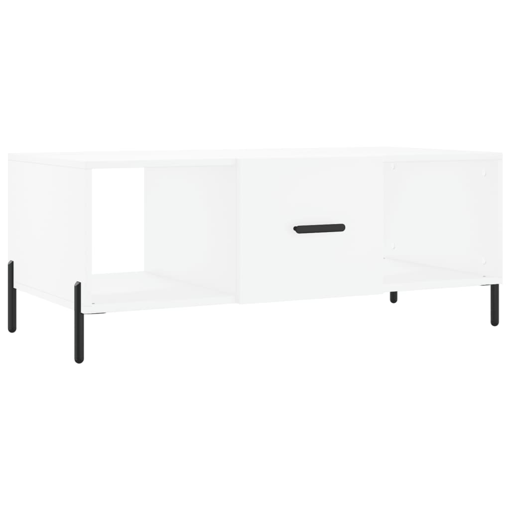 fehér szerelt fa dohányzóasztal 102 x 50 x 40 cm (829308)
