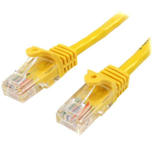 StarTech.com 45PAT50CMYL netværkskabel Gul 0,5 m Cat5e U/UTP (UTP)
