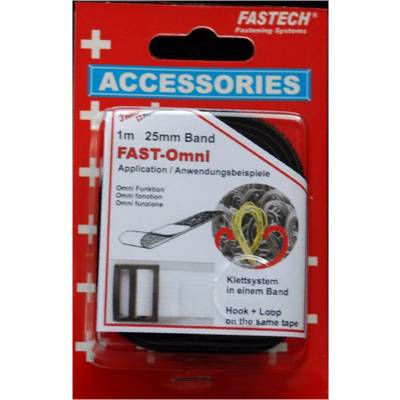 FASTECH® 671-330-Mod Tépőzár Kötegeléshez Bolyhos és horgos fél (H x Sz) 1 m x 25 mm Fekete 1 m (671-330-Mod)