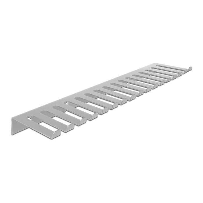 Delock Falra rögzíthető, 325 x 90 mm kábelrendező, szürke (66887) (66887)