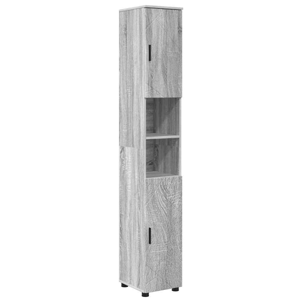 Dulap de baie înalt sonoma gri 30 x 35 x 192 cm Lemn compozit