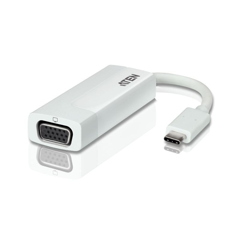 ATEN UC3002A-AT adaptér na video kábel USB Typ-C VGA (D-Sub) Čierna, Strieborná (UC3002A-AT)