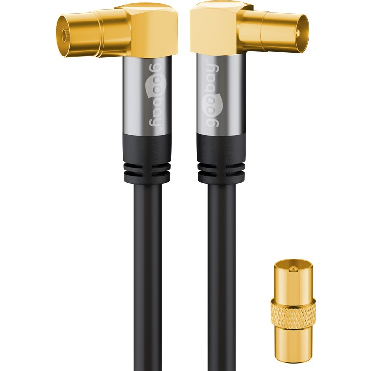 Goobay 70464 Koax antenna kábel 3m - Fekete (70464)