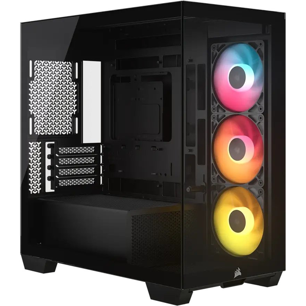Corsair 2800X RS-R ARGB Micro-ATX számítógépház 3db RS-R ARGB sorozatú ventilátorral, fekete