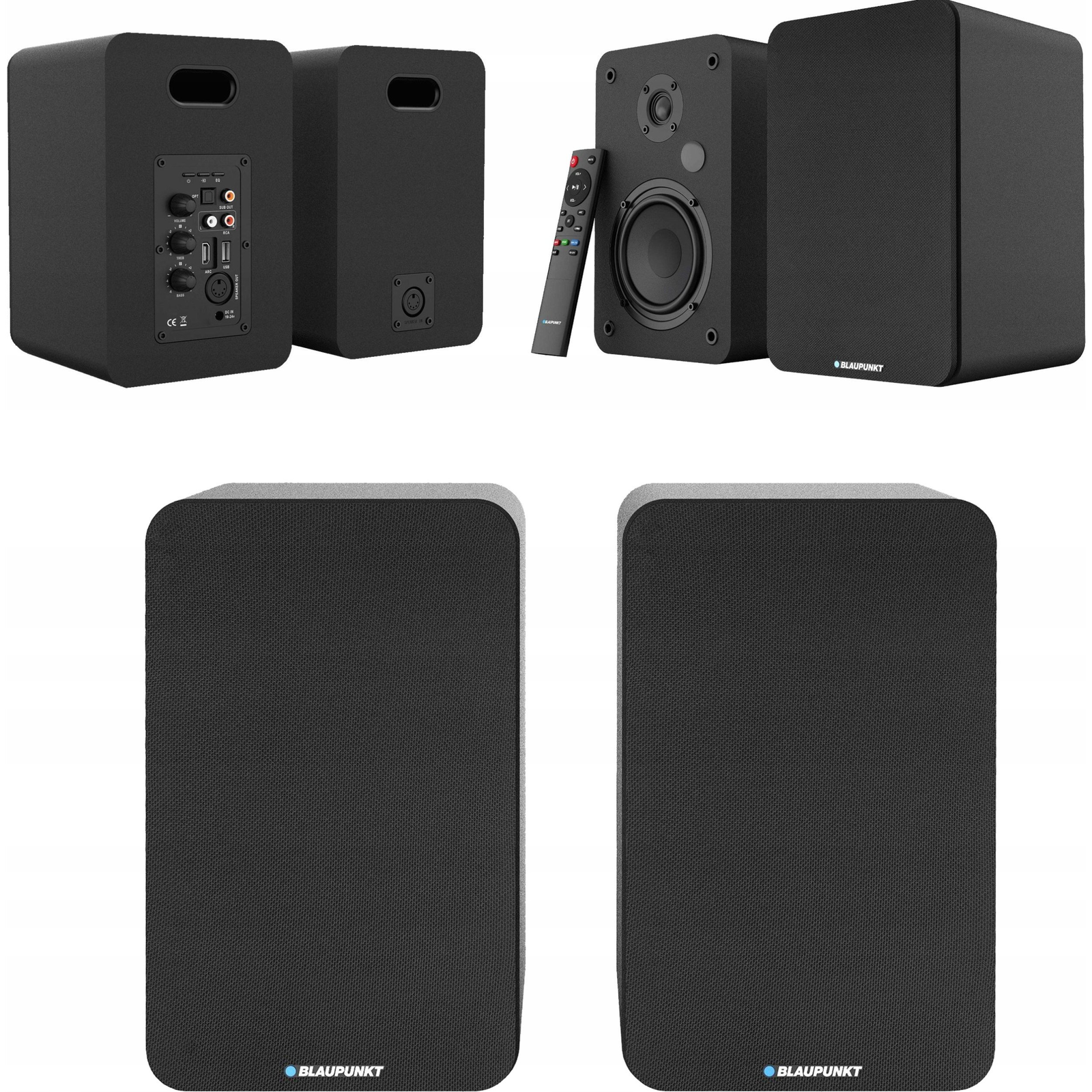 Blaupunkt BS50BK 2.0 Aktív hangfal 2 x 25 Watt - Fekete (RTV-BL-GŁ40-50)