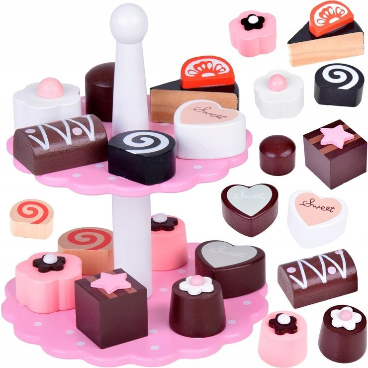 Imádnivaló Fa Süteménytartó Süti Készlettel