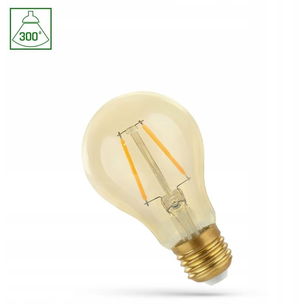 Żarówka LED E27 230V 4,9W GLS EDISON COG Gold Retro Shine ciepła