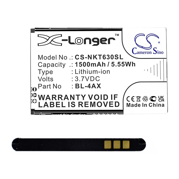 Cameron Sino CS-NKT630SL Nokia 8000 4G Telefon akkumulátor 1500 mAh