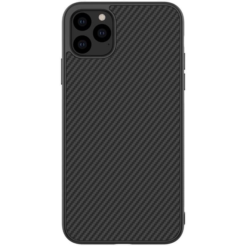 Nillkin Synthetic Fiber Protective Apple iPhone 11 Pro Hátlap Tok - Carbon fekete (6902048184497)