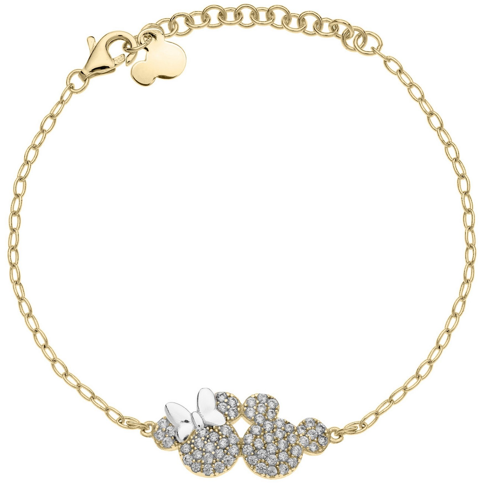 DISNEY Minnie és Mickey egér, ezüst BS00048QZWL-55 (Ag 925/1000, 3,69 g) (198660038805)