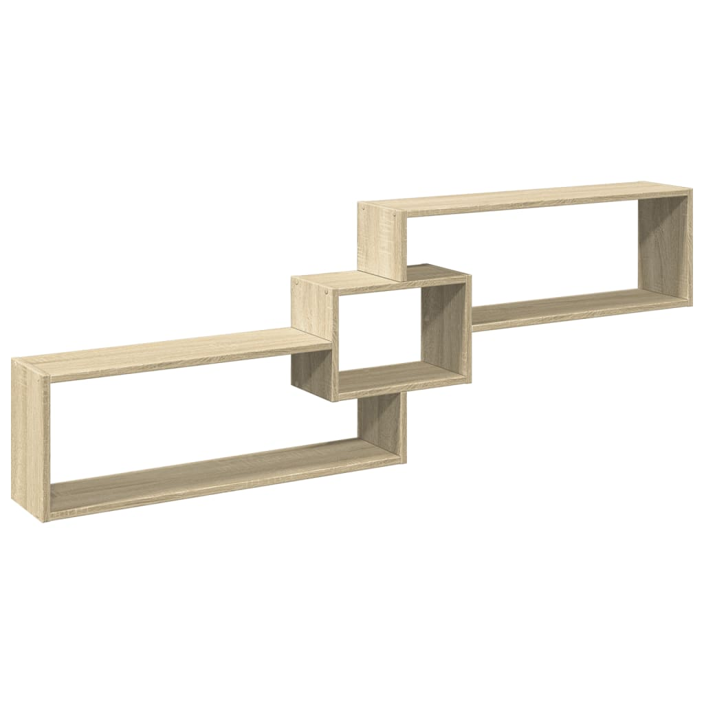 sonoma tölgy színű szerelt fa faliszekrény 158 x 18 x 53 cm (854816)