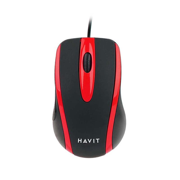 Havit MS753 univerzális egér fekete-piros 1000 DPI