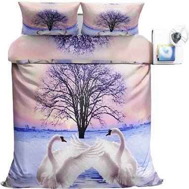 Kaptan Bed Linen 3D Swans (01-05-0076-45-01-020)