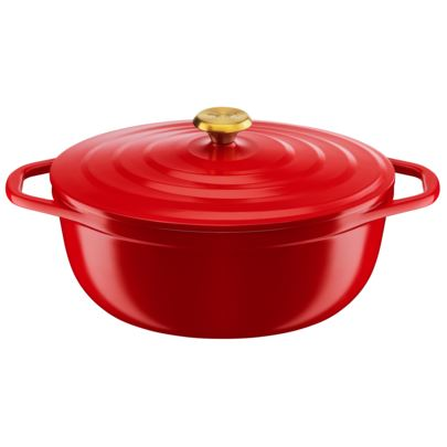 Tefal Air ovális fazék 30x23cm piros (E2548955) (E2548955)