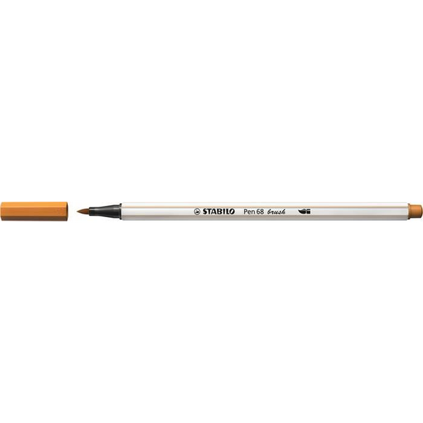 STABILO Pen 68 brush filtpen Mellem Okker 1 stk