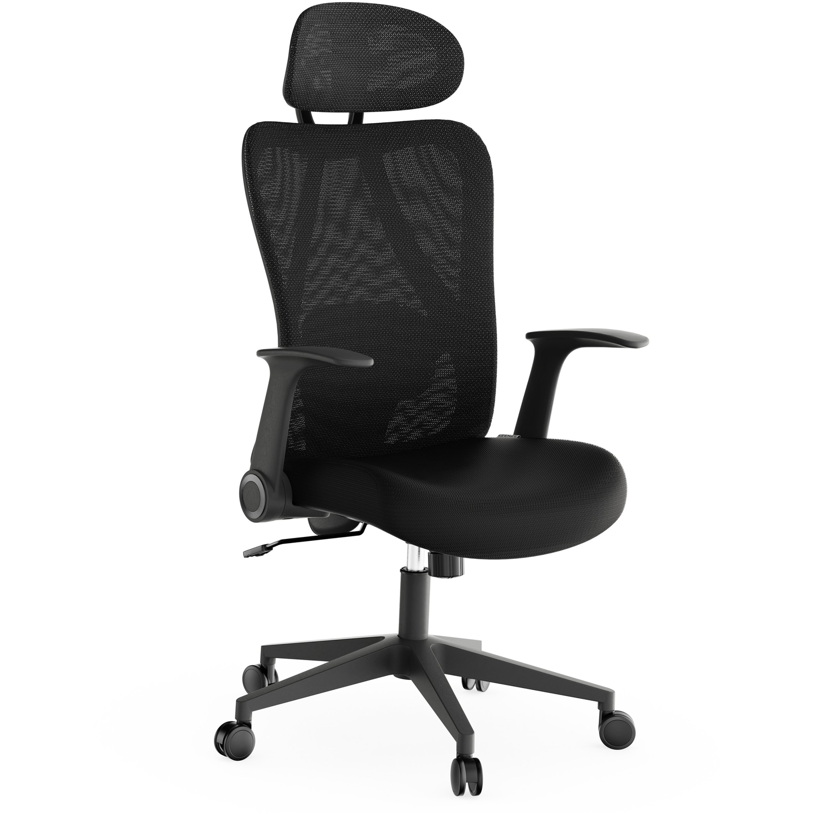 SENSE7 NOXO Ergonomikus Irodai Szék, Deréktámasszal, Állítható Fejtámlával, Állítható Háttámla Fekete (5902659848109)