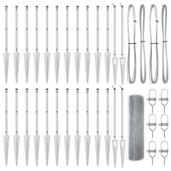 Hegesztett Drótkerítés 13 Cölöppel 0.4x50 m Galvanizált Acél