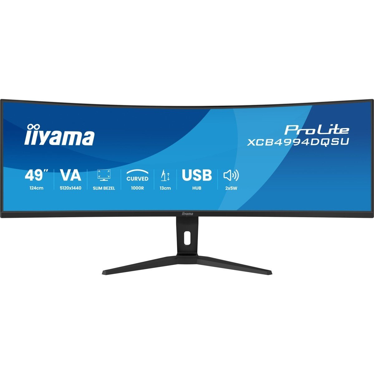 Монитор Iiyama ProLite XCB4994DQSU-B1, черен