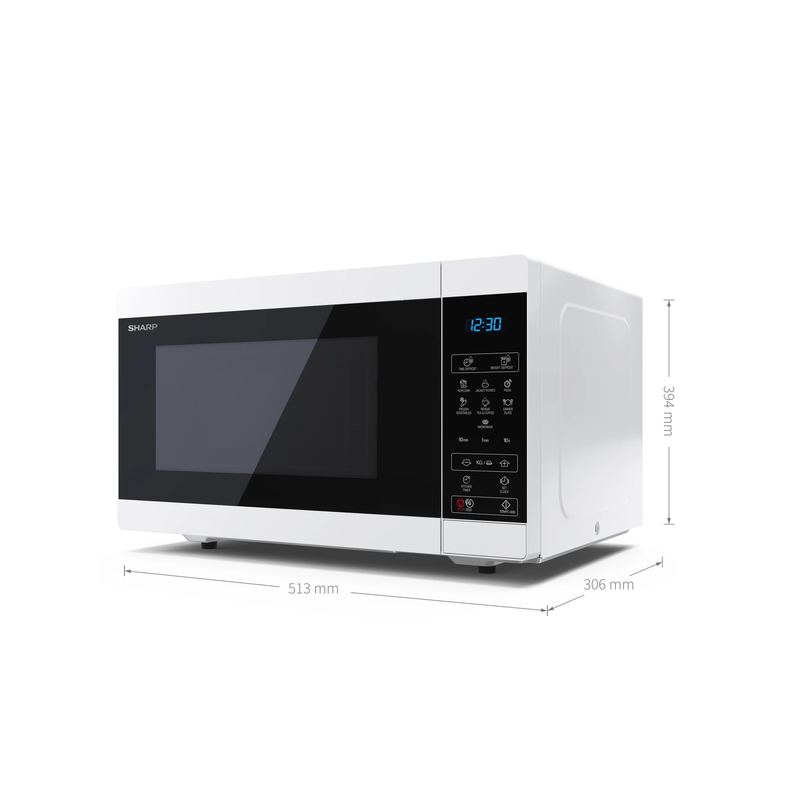 Sharp YC-MS51EW Szabadonálló Mikrohullámú sütő 25L 1450W - Fehér (YC-MS51EW)