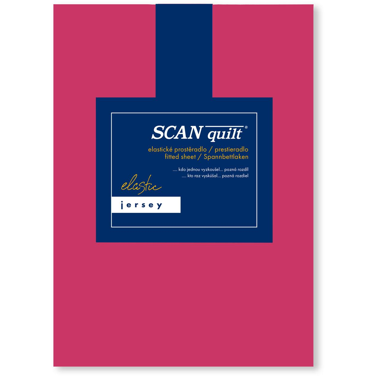 SCANquilt JERSEY ELASTIC LYCRA lepedő, fuksziaszín, 180×200 cm (30395)
