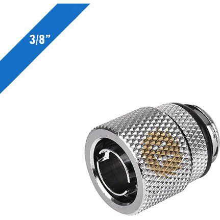 THERMALTAKE Pacific 3/8 ID x 1/2 OD Compression csatlakozó - króm (CL-W033-CA00SL-A)