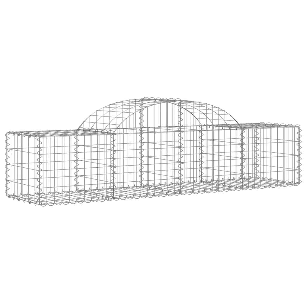 íves horganyzott vas gabion kosár 200x50x40/60 cm (153492)