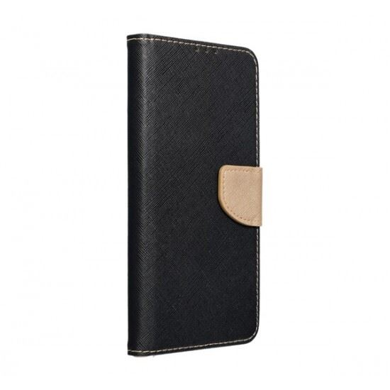 Fancy Samsung Galaxy A22 LTE flip tok, fekete-arany (57734) (FA57734)