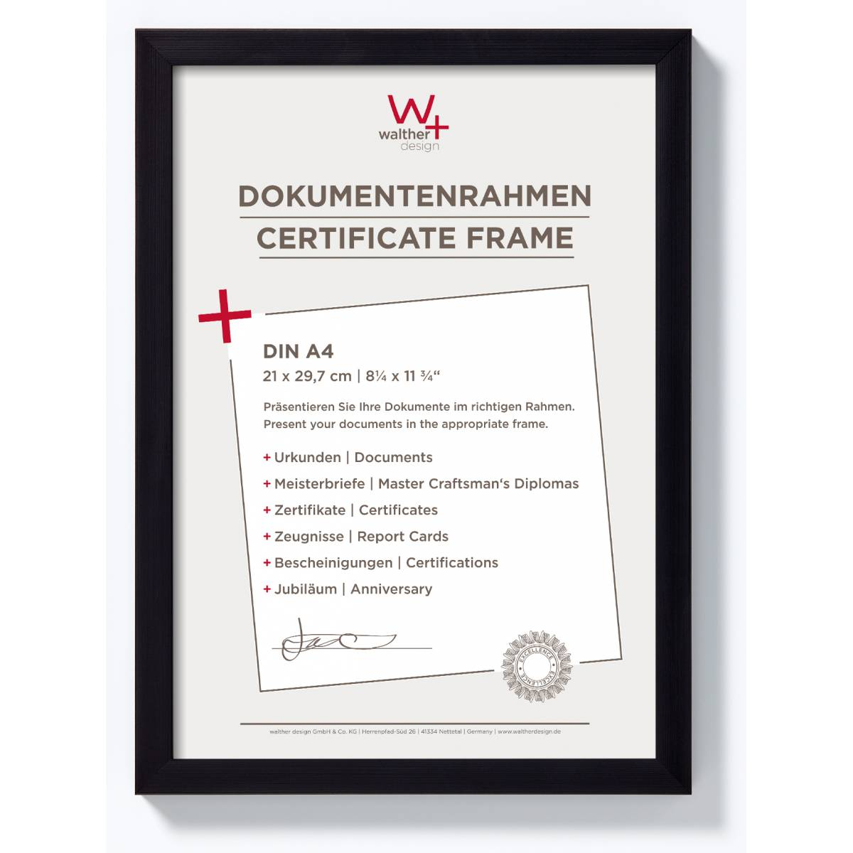 Walther JK130B Construction 32,7x23,7 Képkeret - Fekete (JK-130-B)