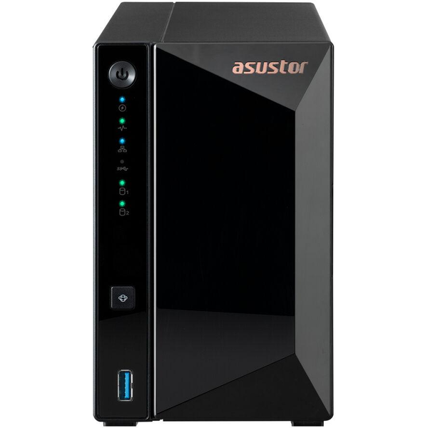 Nas Asustor Tower 2 Bay Quad-core 1.4ghz 2gb Ddr4 2.5gbe X1 Usb3.2
