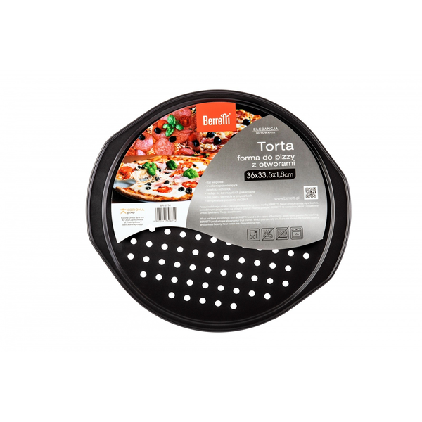 Berretti BR-8754 Pizza és torta Sütóforma ø 36 cm - Fekete