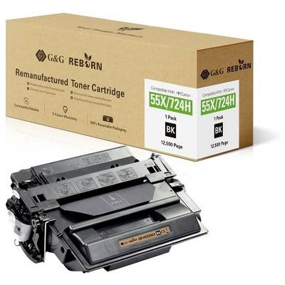 Съвместима тонер касета G&G за HP 55X, черна, 12 500 страници
