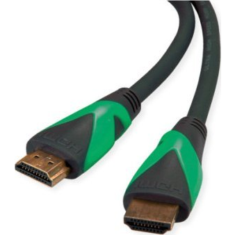 Roline green HDMI Csatlakozókábel HDMI-A dugó, HDMI-A dugó 1.00 m Fekete 11.44.6010 8K UHD, Halogénmentes, TPE köpeny HDMI kábel