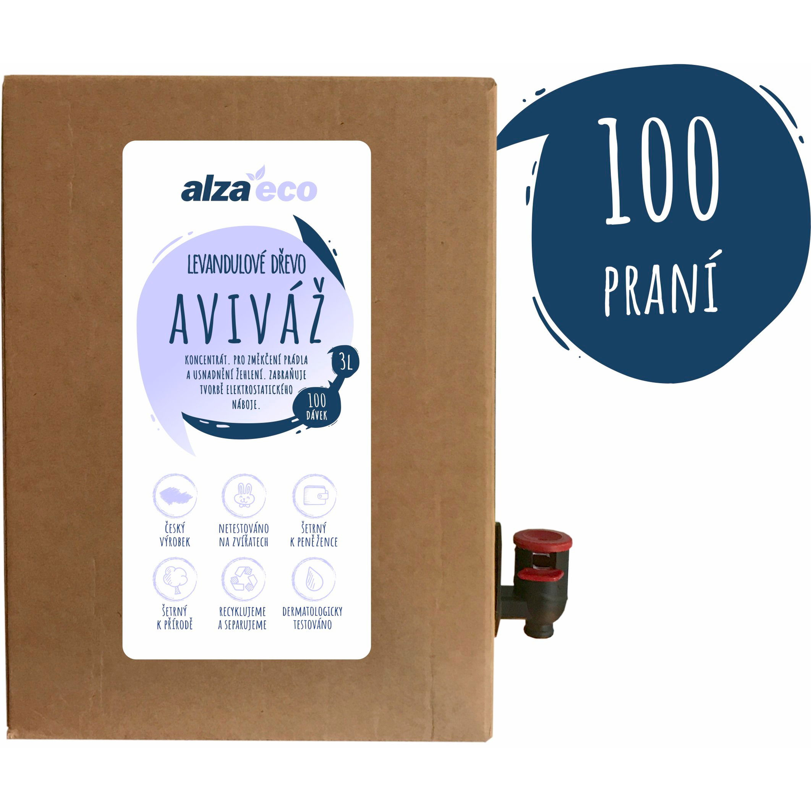 AlzaEco, levendula fa, 3 l (100 mosás) (8594018047734)