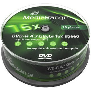 MediaRange DVD-R 4.7GB  25pcs Spindel 16x