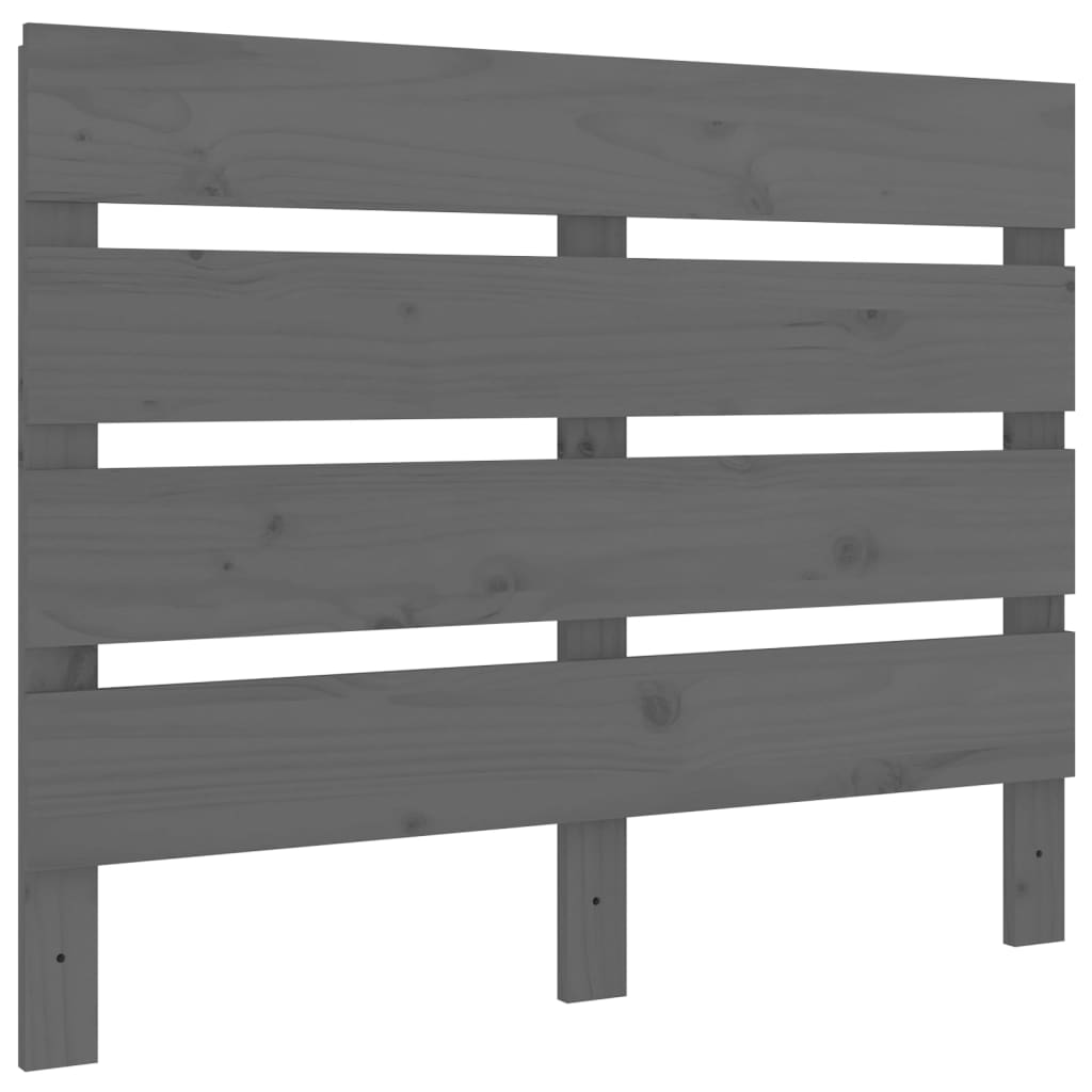 szürke tömör fenyőfa fejtámla 100 x 3 x 80 cm (821334)
